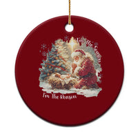 Christian Christmas Ceramic Ornament Jesus I Am The Reason Santa I Am The Season - Wonder Print Shop