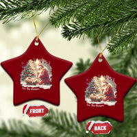 Christian Christmas Ceramic Ornament Jesus I Am The Reason Santa I Am The Season - Wonder Print Shop