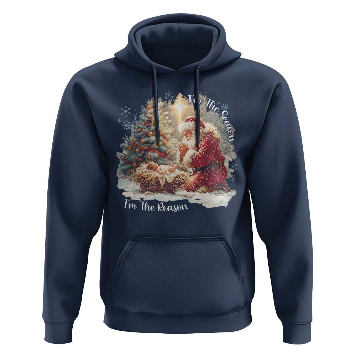 Christian Christmas Hoodie Jesus I Am The Reason Santa I Am The Season - Wonder Print Shop