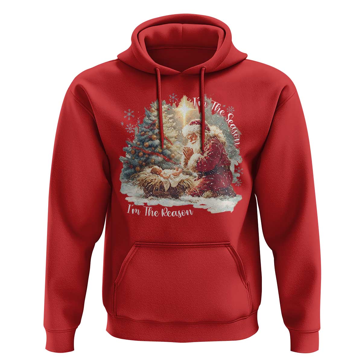 Christian Christmas Hoodie Jesus I Am The Reason Santa I Am The Season - Wonder Print Shop