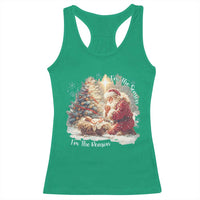 Christian Christmas Racerback Tank Top Jesus I Am The Reason Santa I Am The Season - Wonder Print Shop