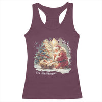 Christian Christmas Racerback Tank Top Jesus I Am The Reason Santa I Am The Season - Wonder Print Shop
