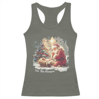 Christian Christmas Racerback Tank Top Jesus I Am The Reason Santa I Am The Season - Wonder Print Shop