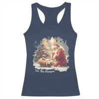 Christian Christmas Racerback Tank Top Jesus I Am The Reason Santa I Am The Season - Wonder Print Shop