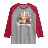 Christian Christmas Raglan Shirt Jesus I Am The Reason Santa I Am The Season - Wonder Print Shop