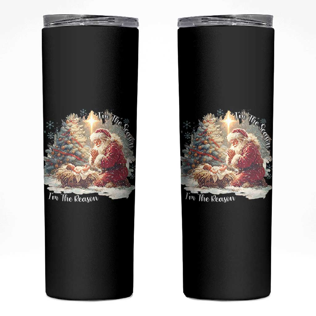 Christian Christmas Skinny Tumbler Jesus I Am The Reason Santa I Am The Season - Wonder Print Shop