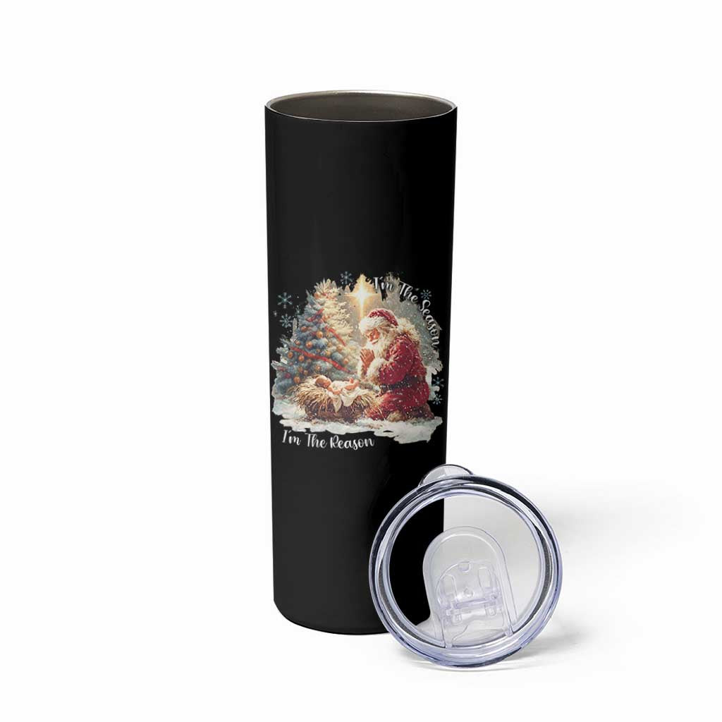 Christian Christmas Skinny Tumbler Jesus I Am The Reason Santa I Am The Season - Wonder Print Shop