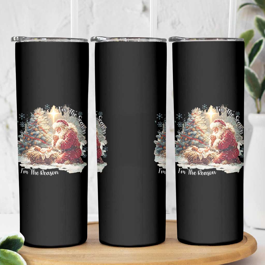 Christian Christmas Skinny Tumbler Jesus I Am The Reason Santa I Am The Season - Wonder Print Shop