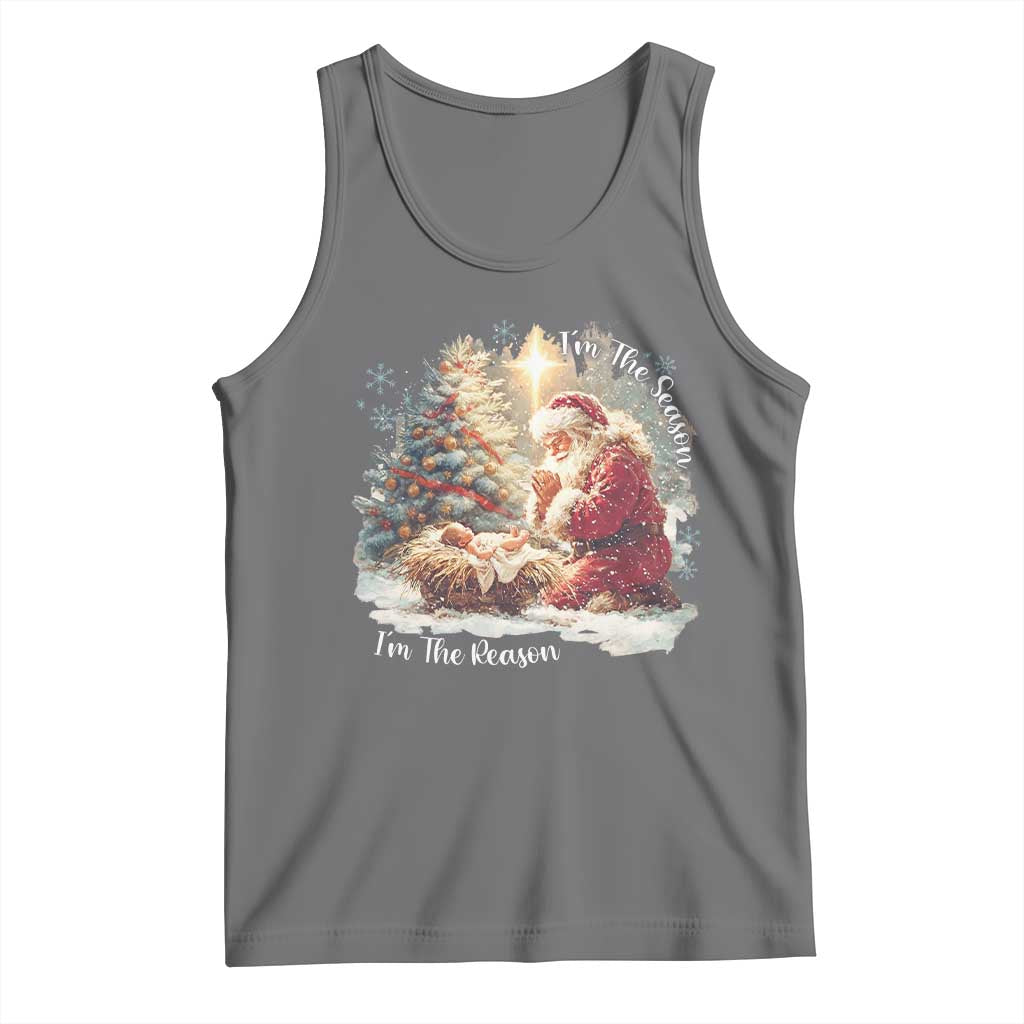 Christian Christmas Tank Top Jesus I Am The Reason Santa I Am The Season - Wonder Print Shop