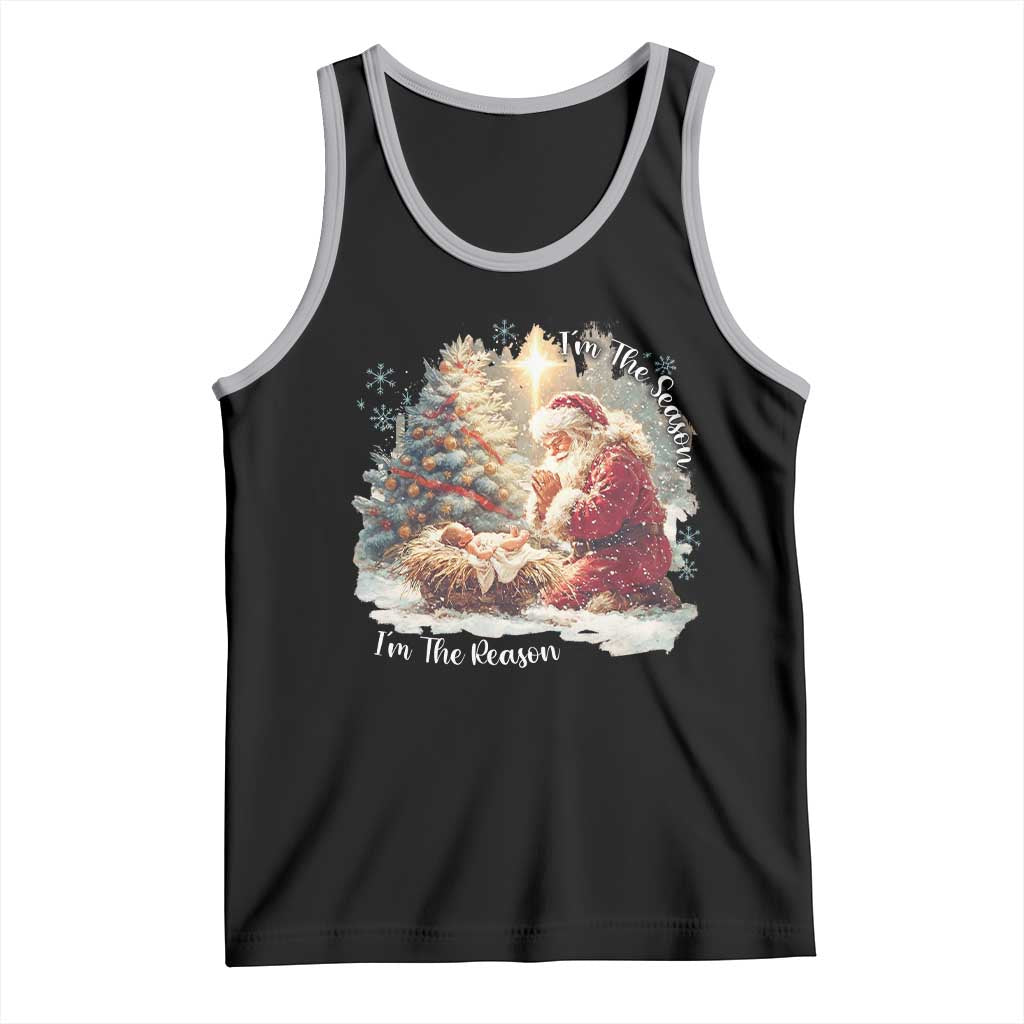 Christian Christmas Tank Top Jesus I Am The Reason Santa I Am The Season - Wonder Print Shop