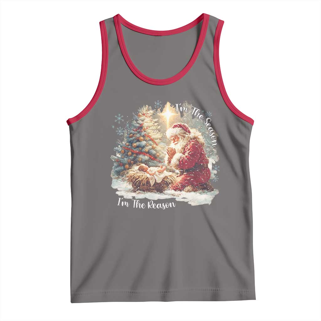 Christian Christmas Tank Top Jesus I Am The Reason Santa I Am The Season - Wonder Print Shop