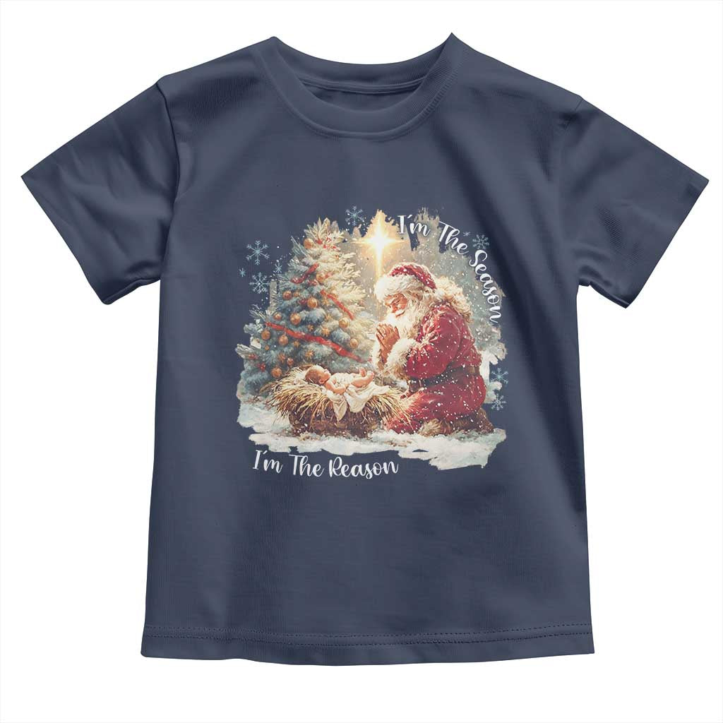 Christian Christmas Toddler T Shirt Jesus I Am The Reason Santa I Am The Season - Wonder Print Shop