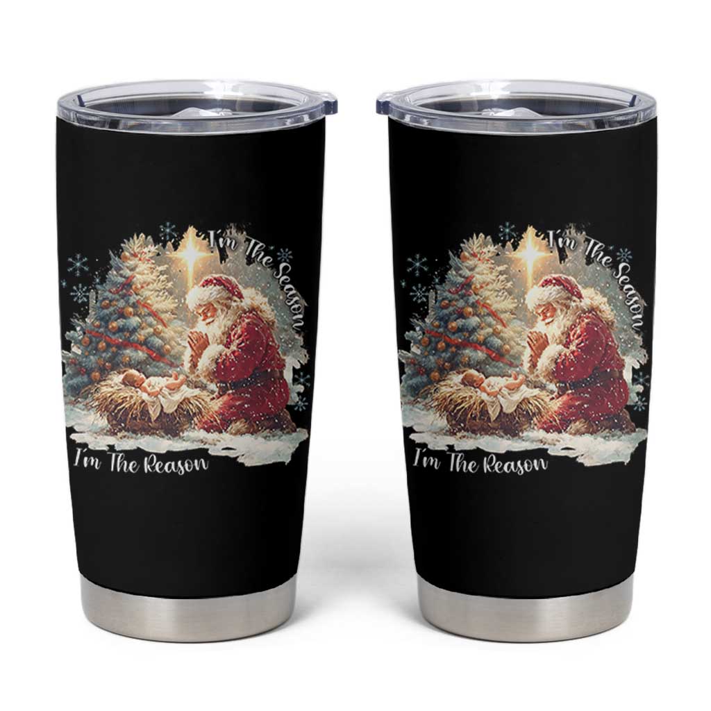 Christian Christmas Tumbler Cup Jesus I Am The Reason Santa I Am The Season - Wonder Print Shop