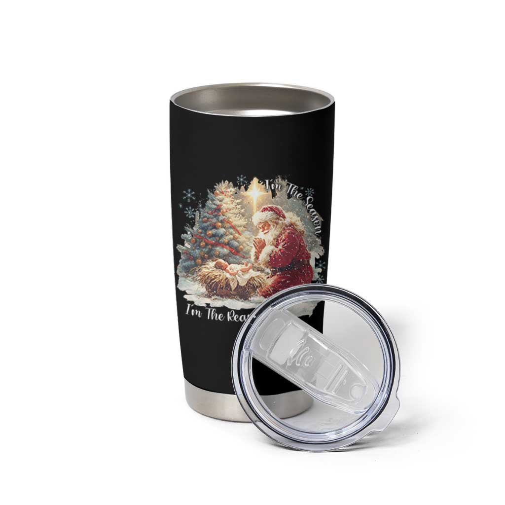 Christian Christmas Tumbler Cup Jesus I Am The Reason Santa I Am The Season - Wonder Print Shop