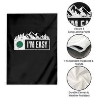 Funny Snowboard Ski Garden Flag I'm Easy Mountain Sign Retro Vintage - Wonder Print Shop