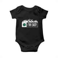 Funny Snowboard Ski Baby Onesie I'm Easy Mountain Sign Retro Vintage - Wonder Print Shop