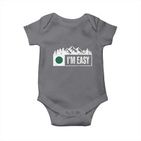 Funny Snowboard Ski Baby Onesie I'm Easy Mountain Sign Retro Vintage - Wonder Print Shop