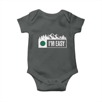 Funny Snowboard Ski Baby Onesie I'm Easy Mountain Sign Retro Vintage - Wonder Print Shop