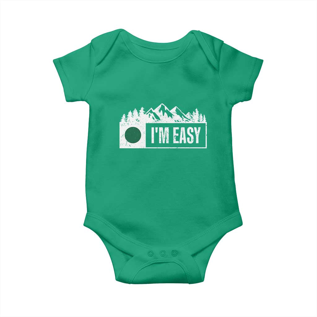 Funny Snowboard Ski Baby Onesie I'm Easy Mountain Sign Retro Vintage - Wonder Print Shop