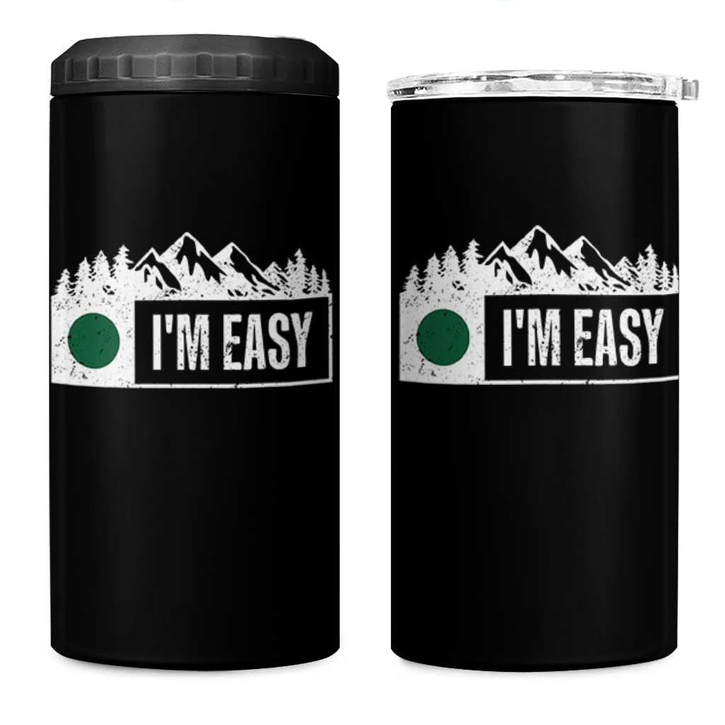 Funny Snowboard Ski 4 in 1 Can Cooler Tumbler I'm Easy Mountain Sign Retro Vintage - Wonder Print Shop