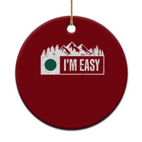 Funny Snowboard Ski Ceramic Ornament I'm Easy Mountain Sign Retro Vintage - Wonder Print Shop