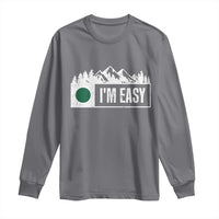 Funny Snowboard Ski Long Sleeve Shirt I'm Easy Mountain Sign Retro Vintage - Wonder Print Shop