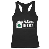 Funny Snowboard Ski Racerback Tank Top I'm Easy Mountain Sign Retro Vintage - Wonder Print Shop