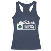 Funny Snowboard Ski Racerback Tank Top I'm Easy Mountain Sign Retro Vintage - Wonder Print Shop
