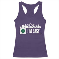 Funny Snowboard Ski Racerback Tank Top I'm Easy Mountain Sign Retro Vintage - Wonder Print Shop