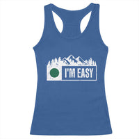 Funny Snowboard Ski Racerback Tank Top I'm Easy Mountain Sign Retro Vintage - Wonder Print Shop