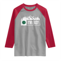 Funny Snowboard Ski Raglan Shirt I'm Easy Mountain Sign Retro Vintage - Wonder Print Shop