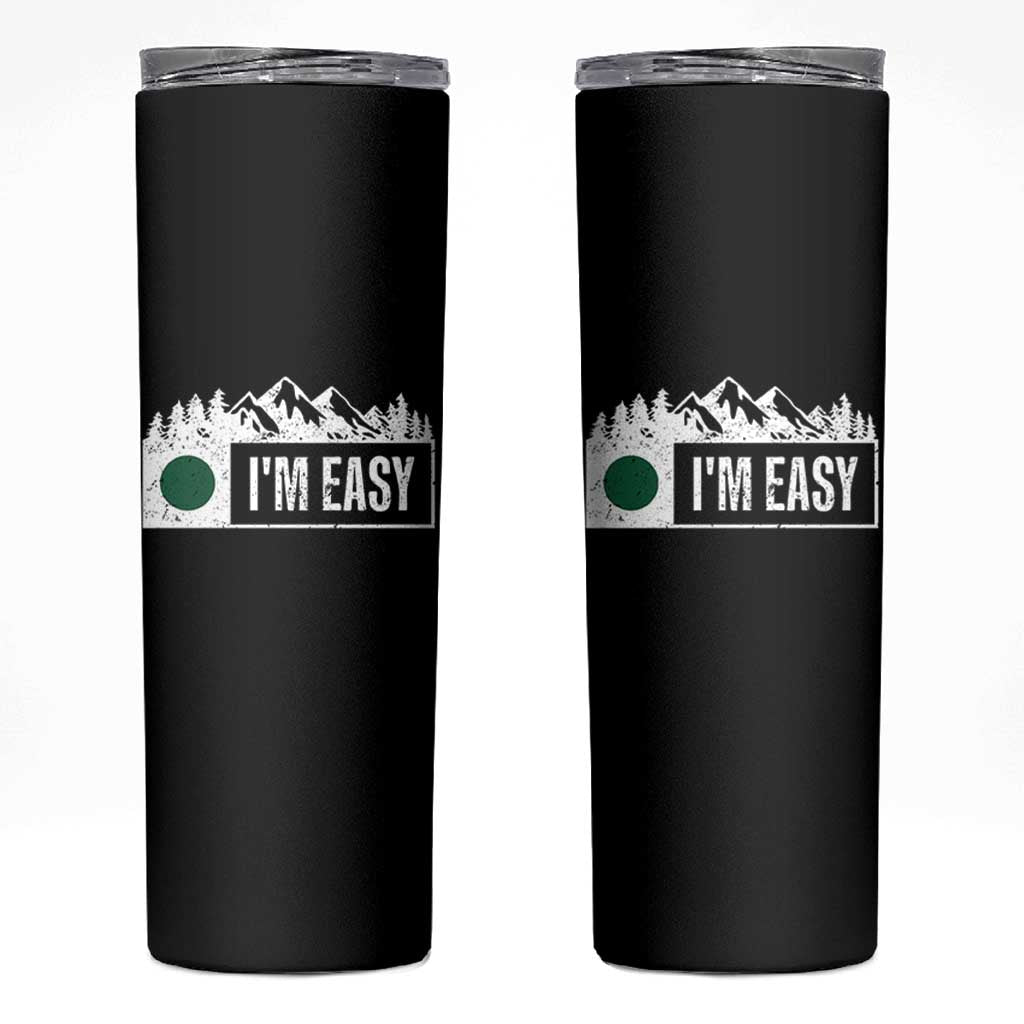 Funny Snowboard Ski Skinny Tumbler I'm Easy Mountain Sign Retro Vintage - Wonder Print Shop