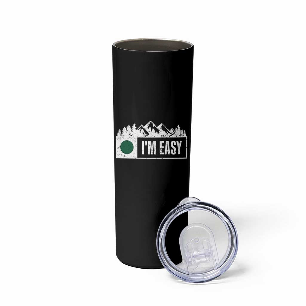 Funny Snowboard Ski Skinny Tumbler I'm Easy Mountain Sign Retro Vintage - Wonder Print Shop