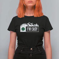 Funny Snowboard Ski T Shirt For Women I'm Easy Mountain Sign Retro Vintage - Wonder Print Shop