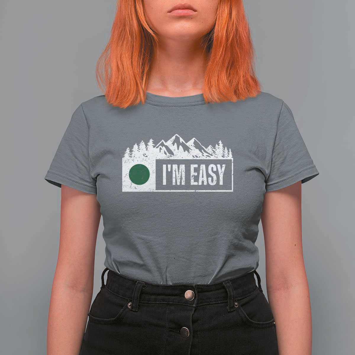 Funny Snowboard Ski T Shirt For Women I'm Easy Mountain Sign Retro Vintage - Wonder Print Shop