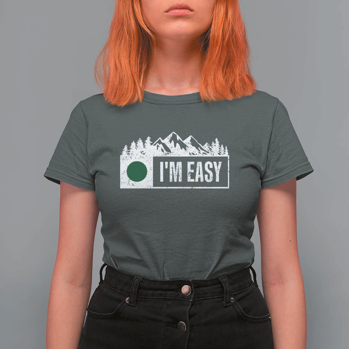 Funny Snowboard Ski T Shirt For Women I'm Easy Mountain Sign Retro Vintage - Wonder Print Shop