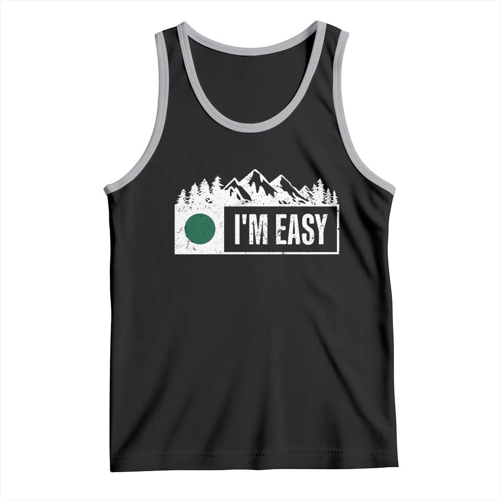 Funny Snowboard Ski Tank Top I'm Easy Mountain Sign Retro Vintage - Wonder Print Shop
