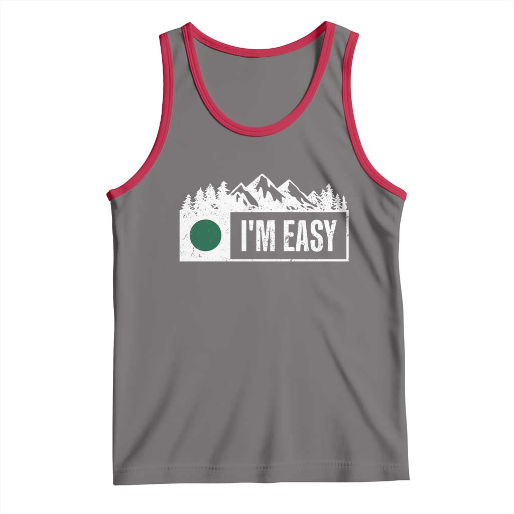 Funny Snowboard Ski Tank Top I'm Easy Mountain Sign Retro Vintage - Wonder Print Shop