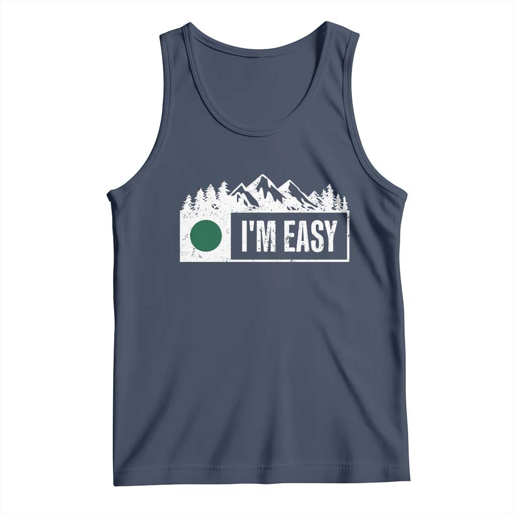 Funny Snowboard Ski Tank Top I'm Easy Mountain Sign Retro Vintage - Wonder Print Shop