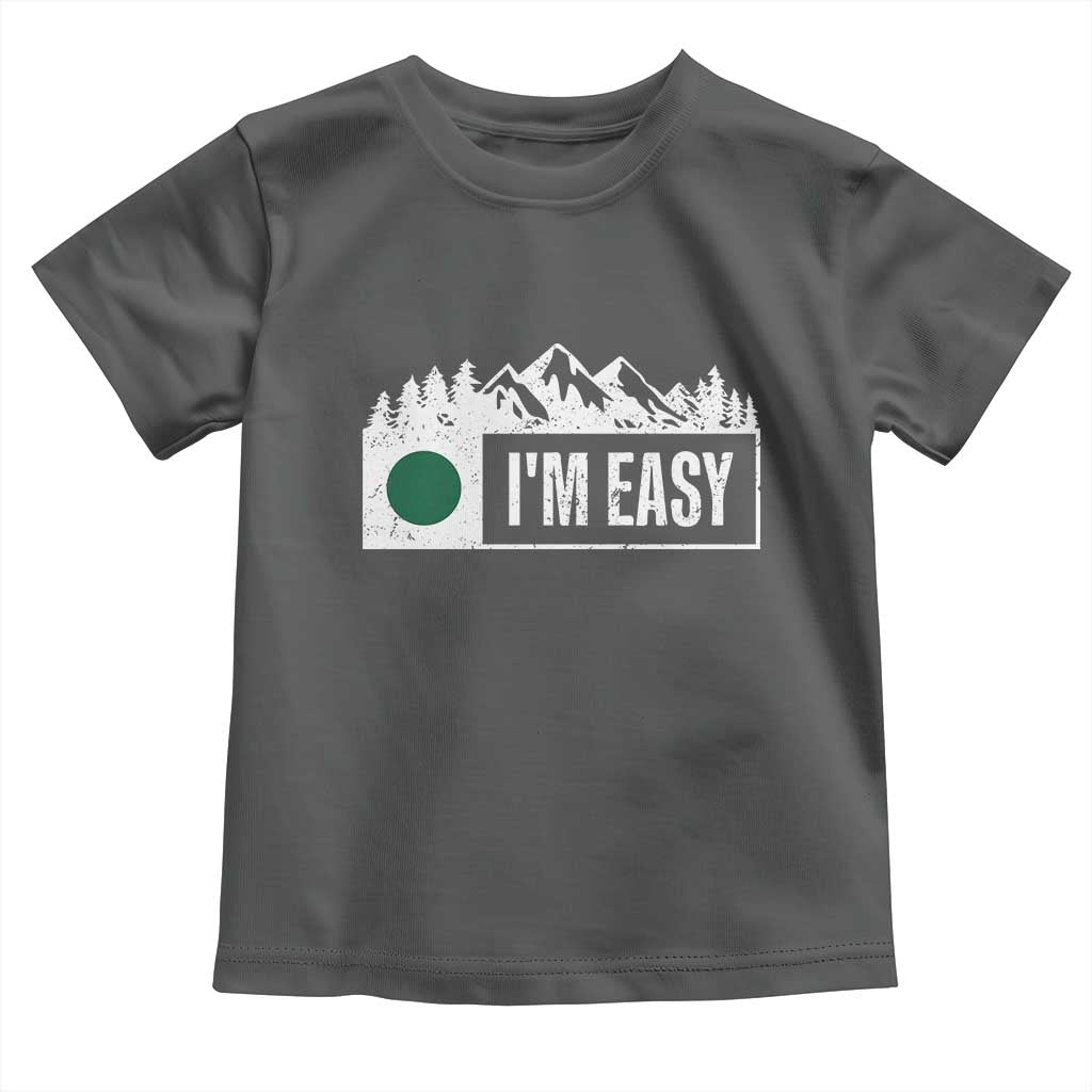 Funny Snowboard Ski Toddler T Shirt I'm Easy Mountain Sign Retro Vintage - Wonder Print Shop
