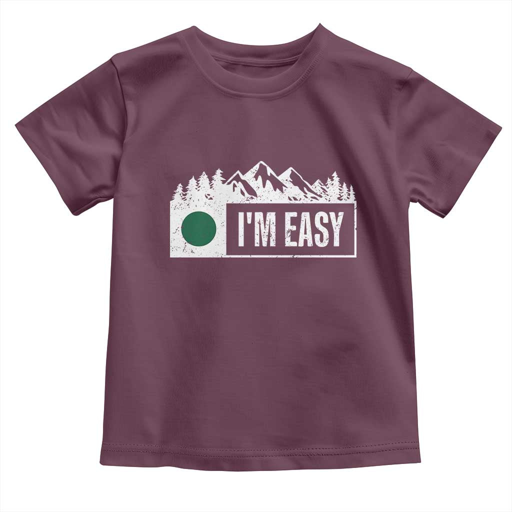 Funny Snowboard Ski Toddler T Shirt I'm Easy Mountain Sign Retro Vintage - Wonder Print Shop