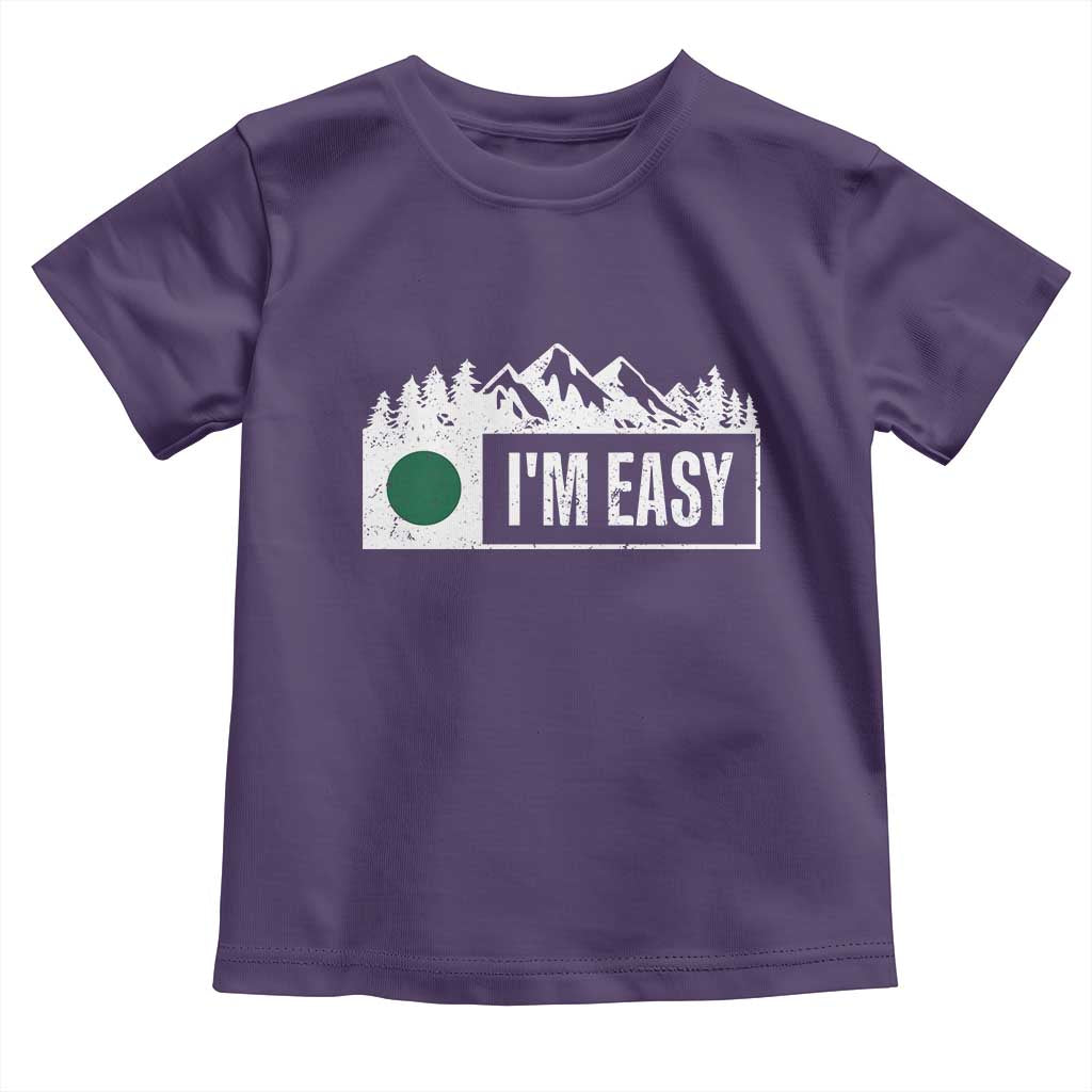 Funny Snowboard Ski Toddler T Shirt I'm Easy Mountain Sign Retro Vintage - Wonder Print Shop