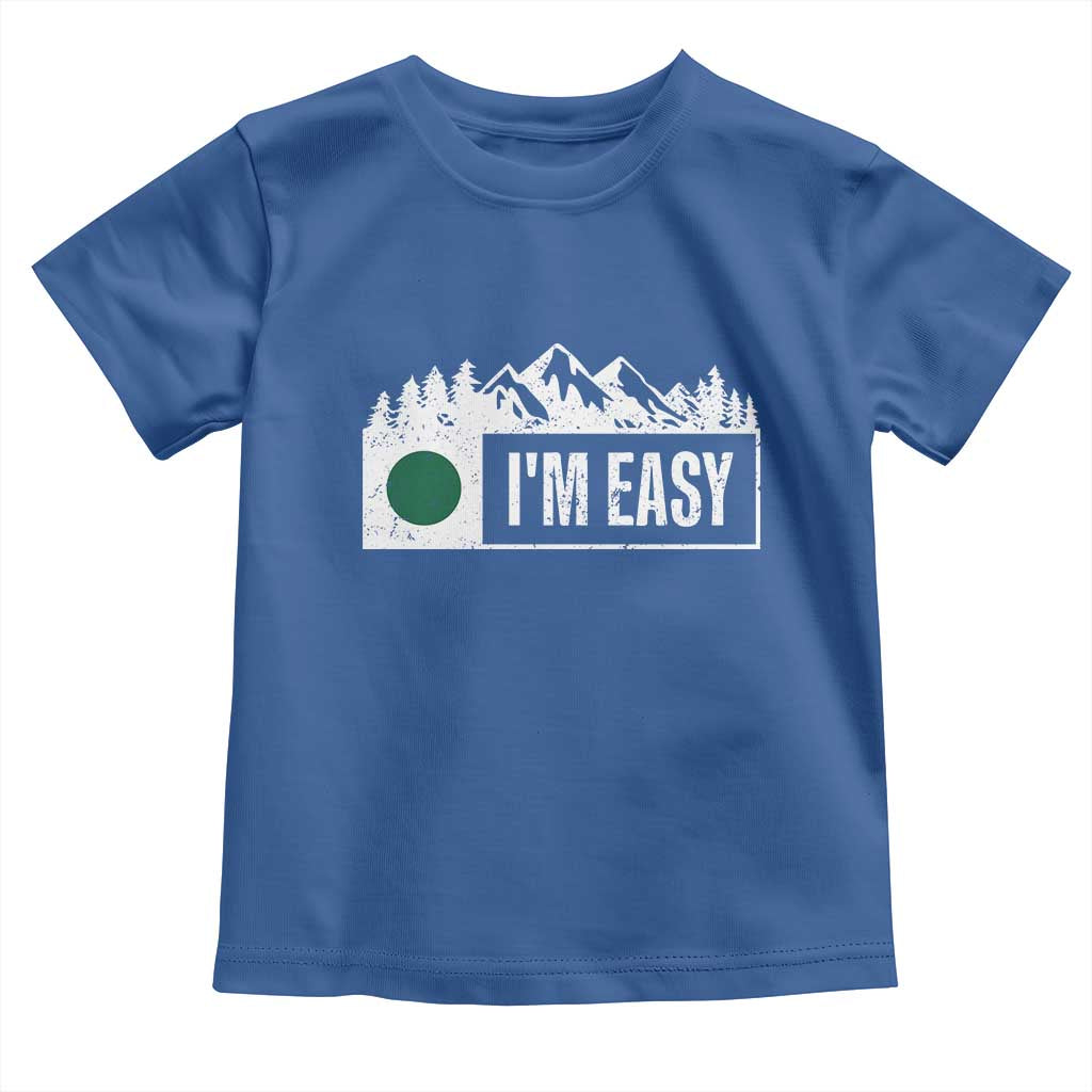 Funny Snowboard Ski Toddler T Shirt I'm Easy Mountain Sign Retro Vintage - Wonder Print Shop