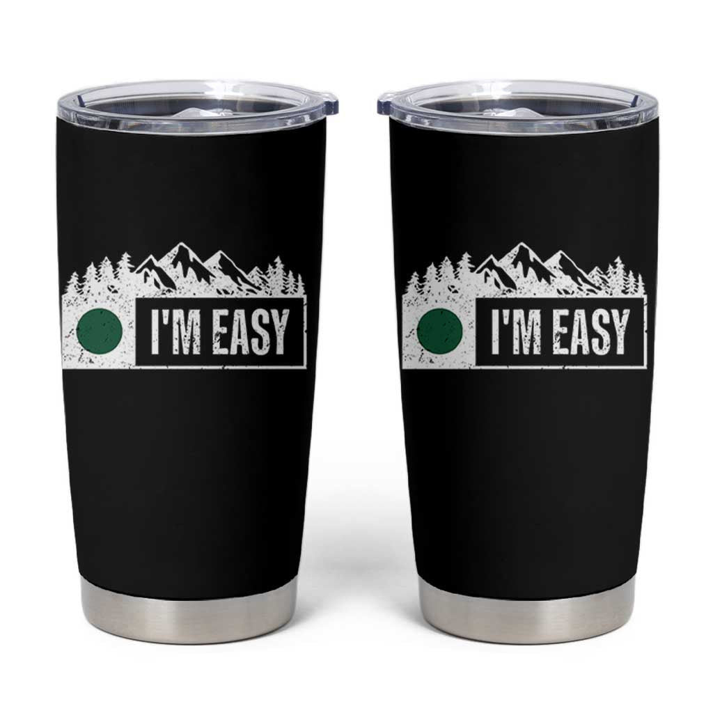 Funny Snowboard Ski Tumbler Cup I'm Easy Mountain Sign Retro Vintage - Wonder Print Shop