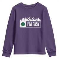 Funny Snowboard Ski Youth Sweatshirt I'm Easy Mountain Sign Retro Vintage - Wonder Print Shop