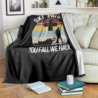 Ski Patrol You Fall We Haul Throw Blanket Funny Skiing Skier Winter Sport - Wonder Print Shop