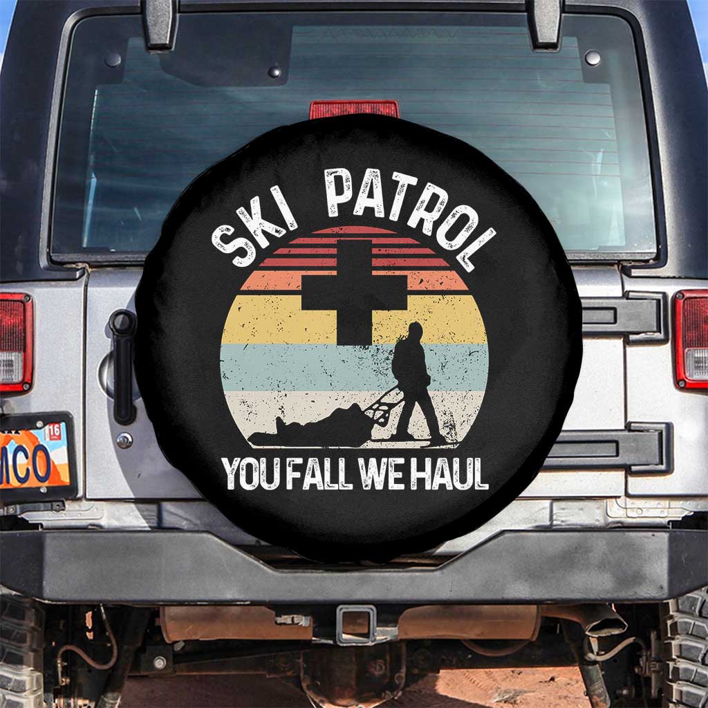 Ski Patrol You Fall We Haul Spare Tire Cover Funny Skiing Skier Winter Sport - Wonder Print Shop