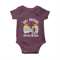 Ski Patrol You Fall We Haul Baby Onesie Funny Skiing Skier Winter Sport - Wonder Print Shop
