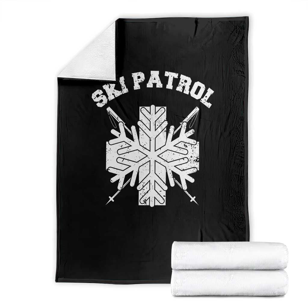 Ski Patrol Throw Blanket Mountain Rescue Winter Slopes Skiing Snowboarding - Wonder Print Shop