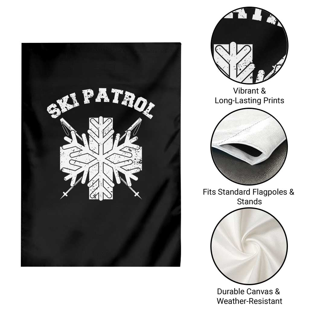 Ski Patrol Garden Flag Mountain Rescue Winter Slopes Skiing Snowboarding - Wonder Print Shop